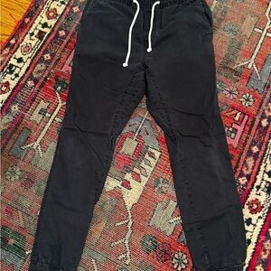 Men’s Dark Blue Drawstring Joggers